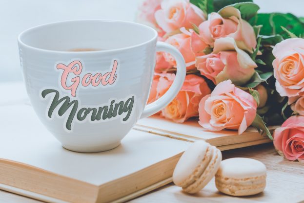 Good Morning Coffee With Flowers - Good Morning Images, Quotes, Wishes, Messages, greetings & eCard