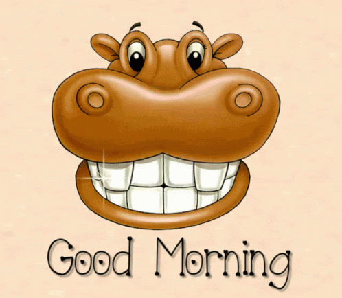 Download Good Morning Smile Hippo Gifs - Good Morning Images, Quotes,  Wishes, Messages, greetings & eCards