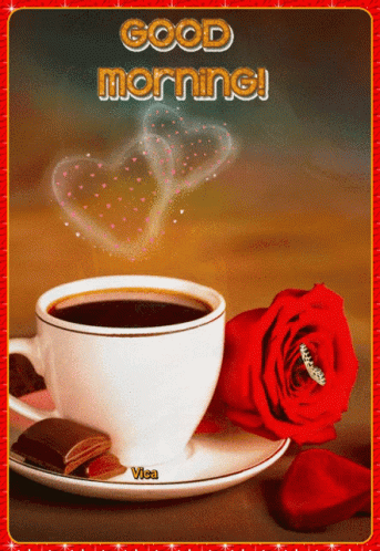 Good Morning COffee With Love GIF For Whatsapp - Good Morning Images, Quotes, Wishes, Messages, greetings & eCard Images