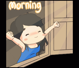 Good Morning Girl Open Window GIF - Good Morning Images, Quotes, Wishes, Messages, greetings & eCard Images