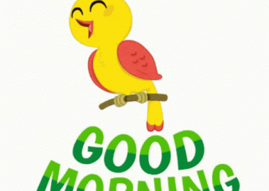 Good Morning Yellow Birdie Singing Gifs - Good Morning Images, Quotes, Wishes, Messages, greetings & eCard Images