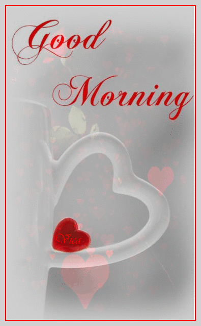 Red Love Heart For Morning GIFs - Good Morning Images, Quotes, Wishes, Messages, greetings & eCard Images