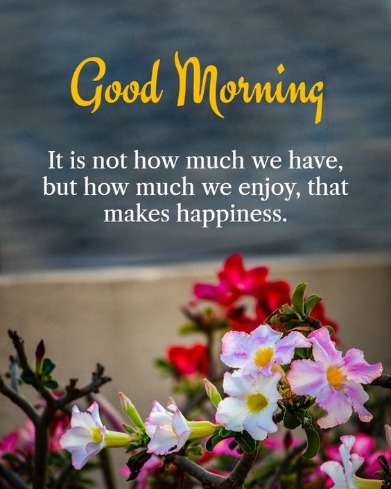 Best Beautiful Enjoy Makes Happiness Morning Quotes - Good Morning Images, Quotes, Wishes, Messages, greetings & eCard Images
